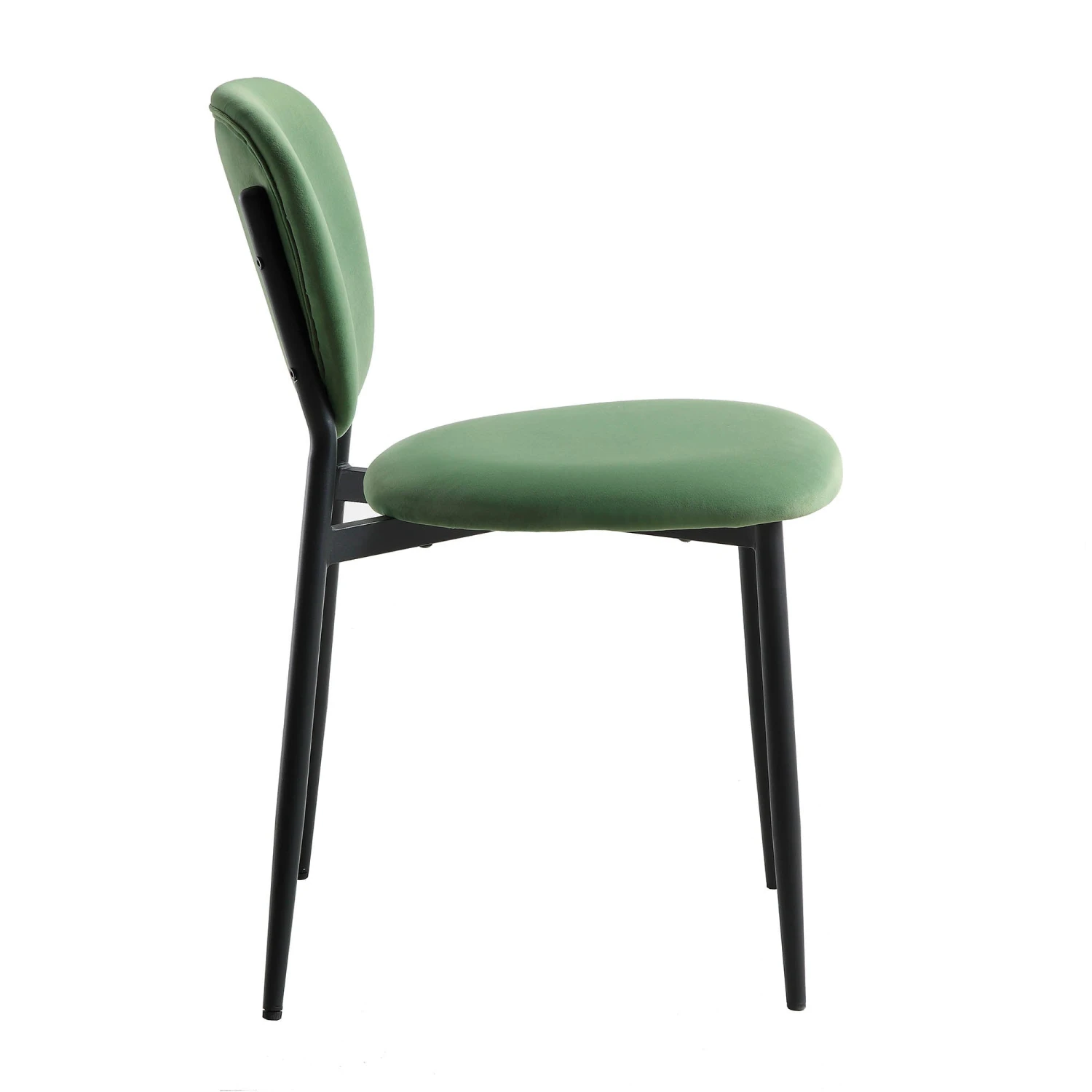 Kelmarsh Set Of 2 Grass Green Velvet Upholstered Dining Chairs 4 Kelmarsh Set Of 2 Grass Green Velvet Upholstered Dining Chairs - Image 4