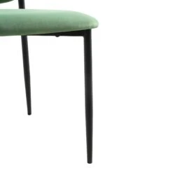 Kelmarsh Set Of 2 Grass Green Velvet Upholstered Dining Chairs 21 Kelmarsh Set Of 2 Grass Green Velvet Upholstered Dining Chairs -Daals Shop DCH 2128 GRASS VEL 2P detail4