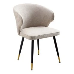 Langham Set Of 2 Oatmeal Woven Fabric Carver Dining Chairs With Fluted Back 17 Langham Set Of 2 Oatmeal Woven Fabric Carver Dining Chairs With Fluted Back -Daals Shop DCH 2143 TAUPE WOV 2P WB2