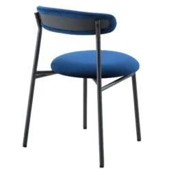 Donna Set Of 2 Navy Blue Velvet Dining Chairs -Daals Shop DCH 2149 NAVY VEL 2P WB5