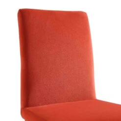 Fernie Set Of 2 Ochre Burnt Orange Velvet Dining Chairs With Upholstered Legs -Daals Shop DCH 2151 OCHRE VEL 2P detail1