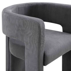 Greenwich Grey Corduroy Dining Chair -Daals Shop DCH 2159 GREY CORD detail2