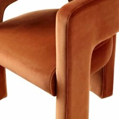 Greenwich Rust Velvet Dining Chair -Daals Shop DCH 2159 RUST VEL detail3