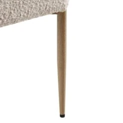 Fulbourn Taupe Boucle Dining Chair With Natural Wood Effect Legs -Daals Shop DCH 2162 TAUPE BOUCLE NAT detail4