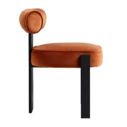 Ophelia Rust Velvet Dining Chair -Daals Shop DCH 2187 RUST VEL WB3