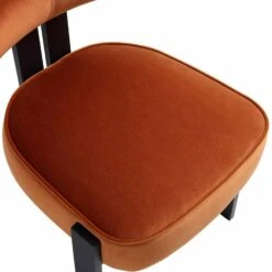 Ophelia Rust Velvet Dining Chair -Daals Shop DCH 2187 RUST VEL detail3