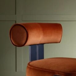 Ophelia Rust Velvet Dining Chair -Daals Shop DCH 2187 RUST VEL scene2