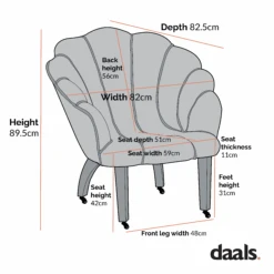 Barnard Scalloped Clam Chair, Mustard Chenille -Daals Shop Dimensional Drawings June 2023 ACH 2173 1 f66b8c9e 16eb 4b1f b099 c337d30998c5