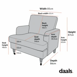 Brigette Mustard Velvet Armchair With Antique Brass Castor Legs -Daals Shop Dimensional Drawings June 2023 AYSF 010 1ST ff40b8fa d5a2 4af8 b5bf d5b5b368bd82