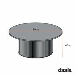 Maru Round Oak Pedestal Coffee Table, Sage Green -Daals Shop Dimensional Drawings MAY 2023 BSD 138 b1633b78 02cb 470d 825a c06c653a35bf