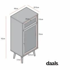 Frances Woven Rattan 1-Door Bathroom Cabinet, Mint -Daals Shop Dimensional Drawings MAY 2023 FT BAC 01 d9d0473f 90a6 4aac a79e 556099300918