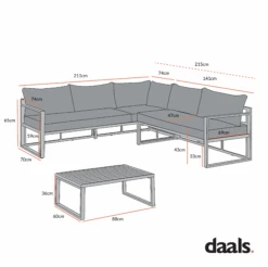 Albany Aluminium Corner Sofa Set With Reclining Back And Coffee Table, Taupe -Daals Shop Dimensional Drawings NEW Garden OD SF 1023copy 2 7593afca 42d7 495e a75e f61ae6dbb3bb
