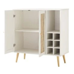 Frances Woven Rattan Drinks Cabinet, White -Daals Shop FT CAB 02 WHITE WB3