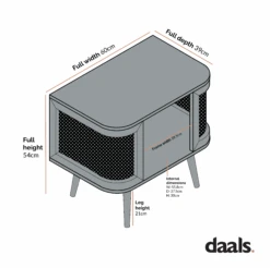 Izzy Curved Rattan Bedside Table, Walnut -Daals Shop FT CurvedRange FT BST 04 3 2c974df5 ac0c 4d36 9438 3410ca423096