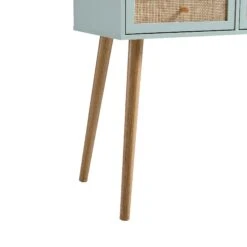 Frances Woven Rattan Dressing Table With Mirror, Mint -Daals Shop FT DRTA 01 SAGE detail2