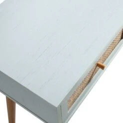 Frances Woven Rattan Dressing Table With Mirror, Mint -Daals Shop FT DRTA 01 SAGE detail4