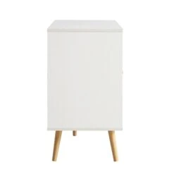 Frances Woven Rattan 3-Door Sideboard, White -Daals Shop FT SB 001 WHITE WB5