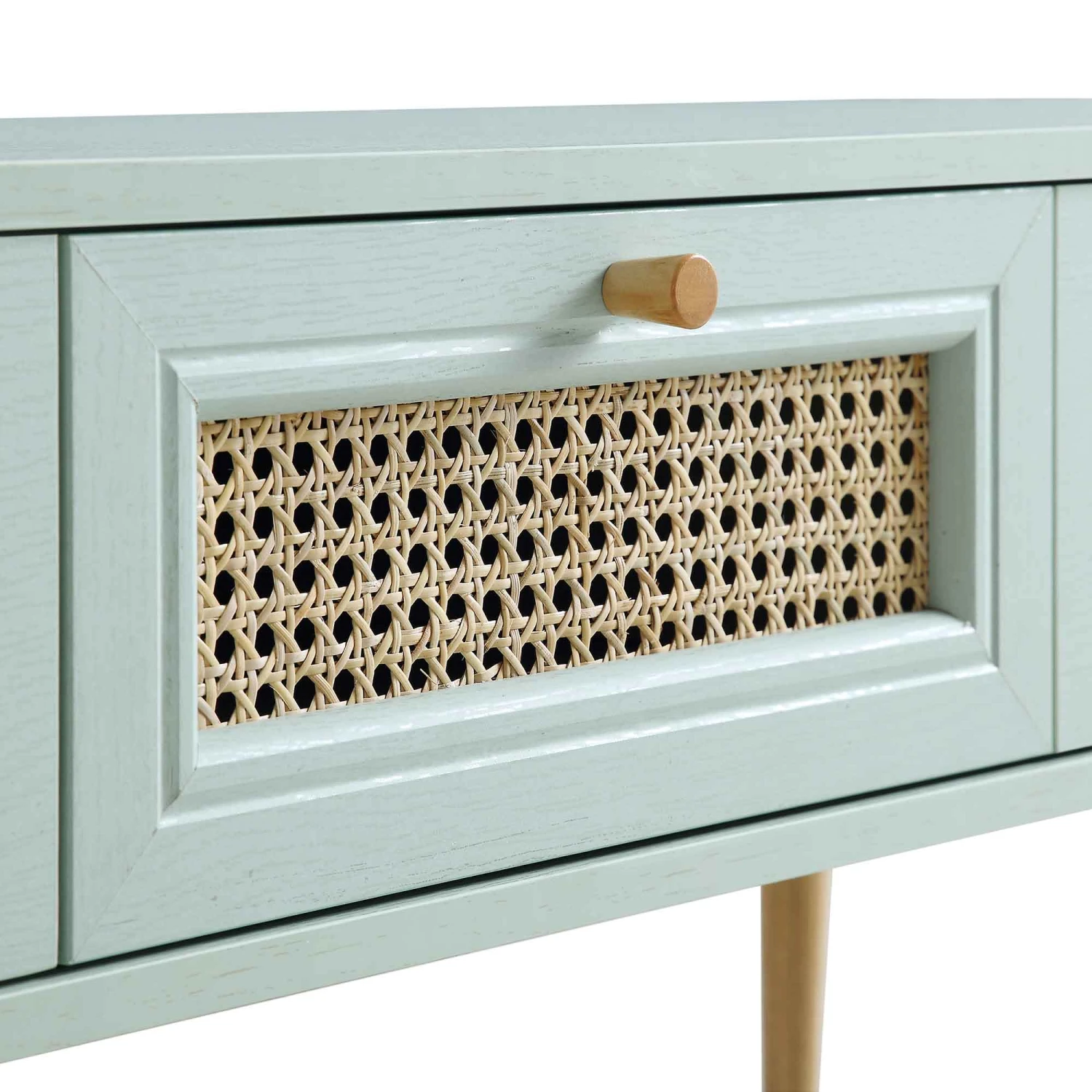 Anya Woven Rattan 3-Drawer TV Unit In Mint 10 Anya Woven Rattan 3-Drawer TV Unit In Mint - Image 10