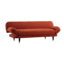Solna 2-Seater Sofa Bed, Rust Velvet -Daals Shop GCSF 2277 RUST VEL WB2