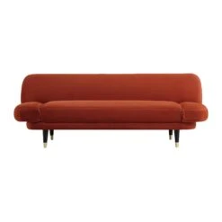 Solna 2-Seater Sofa Bed, Rust Velvet -Daals Shop GCSF 2277 RUST VEL WB3