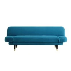 Solna 2-Seater Sofa Bed, Teal Velvet -Daals Shop GCSF 2277 TEAL VEL WB2