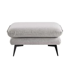 Obriel Grey Marl Fabric Footstool -Daals Shop GCSF 2299 GREY FAB STOOL WB1