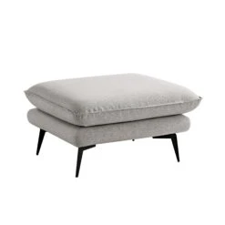 Obriel Grey Marl Fabric Footstool -Daals Shop GCSF 2299 GREY FAB STOOL WB2