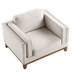 Dipley Champagne Velvet Sofa, 1-Seater -Daals Shop GCSF 2339 CHAMP VEL 1ST WB4