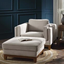 Dipley Champagne Velvet Sofa, 1-Seater -Daals Shop GCSF 2339 CHAMP VEL 1ST scene2