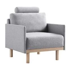 Timber Grey Marl Fabric Armchair -Daals Shop GCSF 2348 GREY FAB 1ST WB1