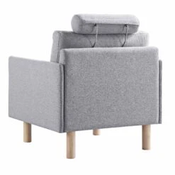 Timber Grey Marl Fabric Armchair -Daals Shop GCSF 2348 GREY FAB 1ST WB5