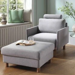 Timber Grey Marl Fabric Armchair -Daals Shop GCSF 2348 GREY FAB 1ST scene2