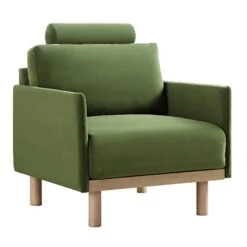 Timber Fern Green Velvet Armchair -Daals Shop GCSF 2348 MOSS VEL 1ST WB1