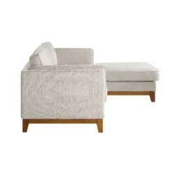 Dipley Oatmeal Woven Fabric Sofa, Grande Chaise Sofa Right Hand -Daals Shop GCSF 2398 OAT WOV RIGHT WB5