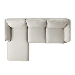 Obriel Oatmeal Fabric Sofa, Grande Chaise Sofa Left Hand -Daals Shop GCSF 2400 OAT FAB LEFT WB3