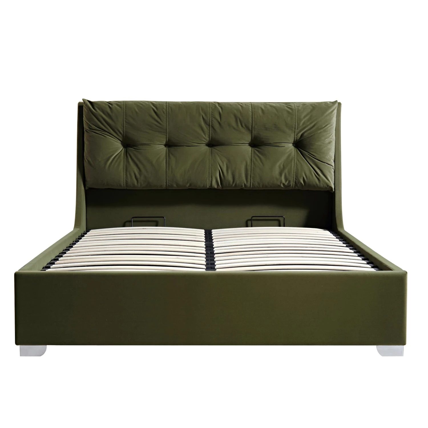 Hadley Moss Green Velvet Ottoman Storage Bed 6 Hadley Moss Green Velvet Ottoman Storage Bed - Image 6