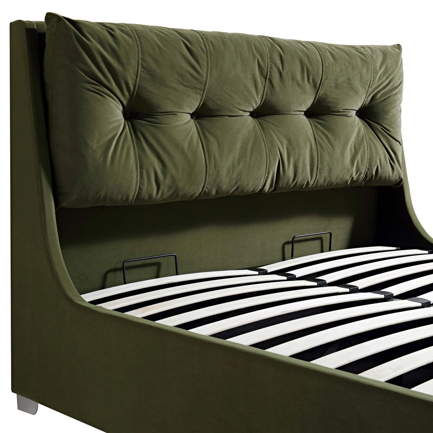 Hadley Moss Green Velvet Ottoman Storage Bed 10 Hadley Moss Green Velvet Ottoman Storage Bed - Image 10