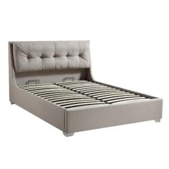 Hadley Stone Fabric Ottoman Storage Bed -Daals Shop JAH 010 SAND FAB WB4