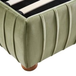 Helia Pleated Ottoman Storage Bed, Lichen Velvet -Daals Shop JAH 012 LICHEN VEL detail3