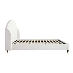 Eleanor White Boucle Upholstered Bed Frame With Domed Headboard 20 Eleanor White Boucle Upholstered Bed Frame With Domed Headboard -Daals Shop JAH 08 ECRU BOU WB4