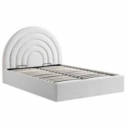 Archer White Boucle Ottoman Storage Bed -Daals Shop JAH 09 ECRUBOUCLE WB4