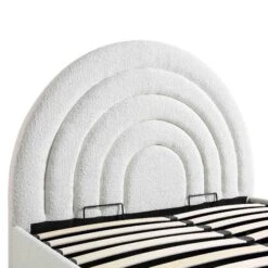 Archer White Boucle Ottoman Storage Bed -Daals Shop JAH 09 ECRUBOUCLE detail1