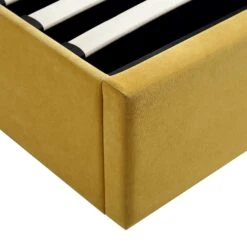 Archer Mustard Yellow Velvet Ottoman Storage Bed -Daals Shop JAH 09 MUSTVEL detail4