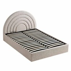 Archer Taupe Boucle Ottoman Storage Bed -Daals Shop JAH 09 TAUPEBOUCLE WB1