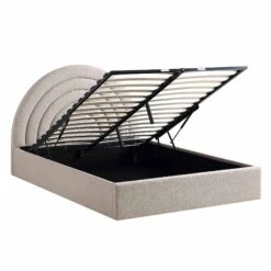 Archer Taupe Boucle Ottoman Storage Bed -Daals Shop JAH 09 TAUPEBOUCLE WB3