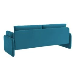 Clapham 3-Seater Sea Blue Velvet Fabric Sofa -Daals Shop LVSF 89 BLUEVEL 3ST WB3