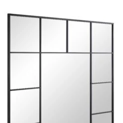 Herbert Full Length Metal Frame Window Mirror 180 X 120 Cm, Black 13 Herbert Full Length Metal Frame Window Mirror 180 X 120 Cm, Black -Daals Shop MIRR 019 BLACK detail1