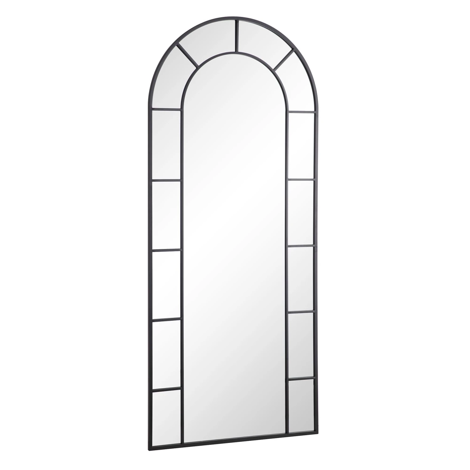 Beaumont Arched Full Lenth Metal Frame Mirror 178 X 76 Cm, Black 5 Beaumont Arched Full Lenth Metal Frame Mirror 178 X 76 Cm, Black - Image 5