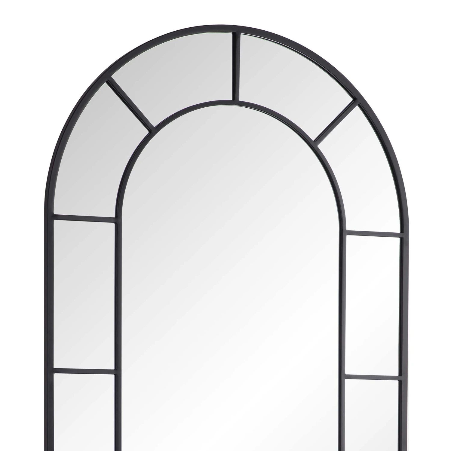 Beaumont Arched Full Lenth Metal Frame Mirror 178 X 76 Cm, Black 6 Beaumont Arched Full Lenth Metal Frame Mirror 178 X 76 Cm, Black - Image 6