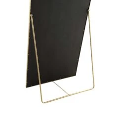 Dina Freestanding Arched Full Length Metal Frame Mirror 160 X 76 Cm, Gold Effect -Daals Shop MIRR 049 GOLD detail4